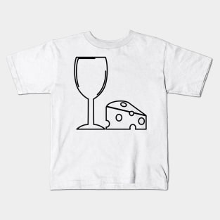 Wine and Cheese Kids T-Shirt